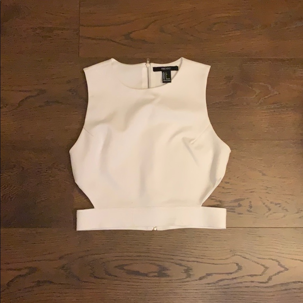 Off white crop top